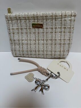 Makeup Bag & Keychain NWT